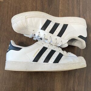 Adidas Superstar White with Black Stripes